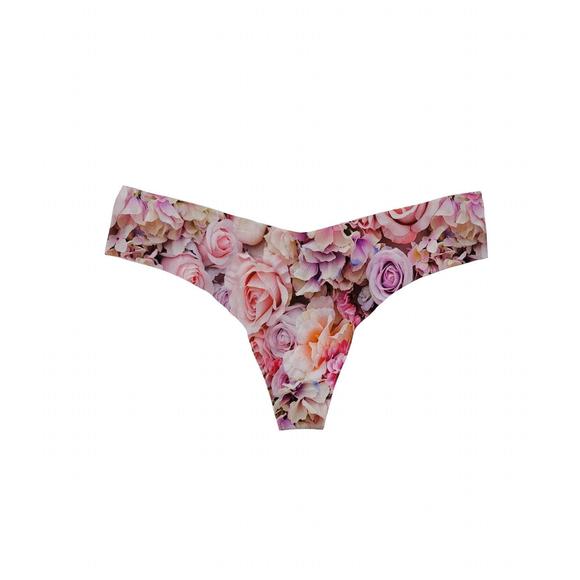 NEW COMMANDO women's printed low rise thong in spring blossom - Picture 1 of 1